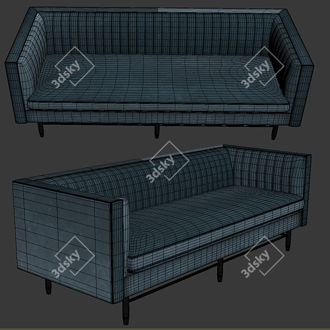 Cozy Chelsea Sofa with Pillow 3D model image 3