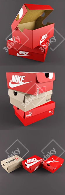 Realistic Shoe Box Renders 3D model image 3