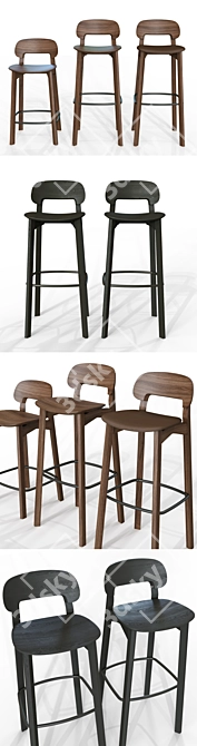 Zeitraum Nonoto Bar Chair 3D model image 2