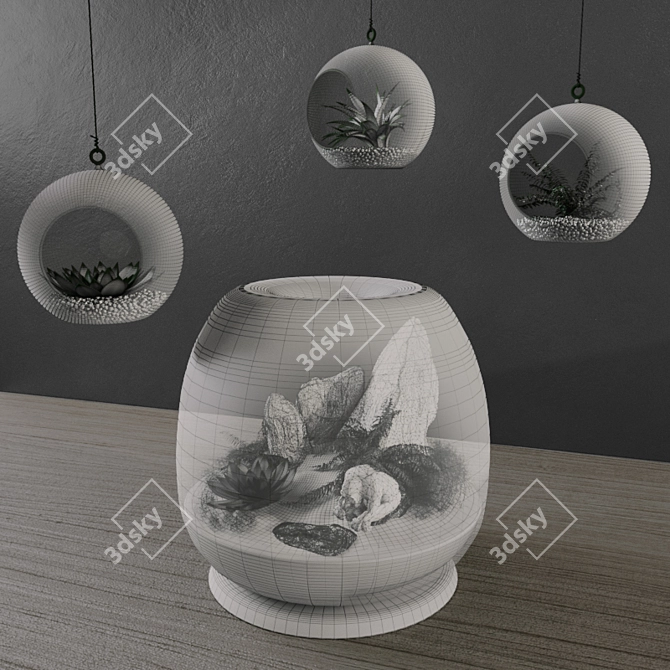 Elegant Terrarium Set: Enhance Your Interior 3D model image 3