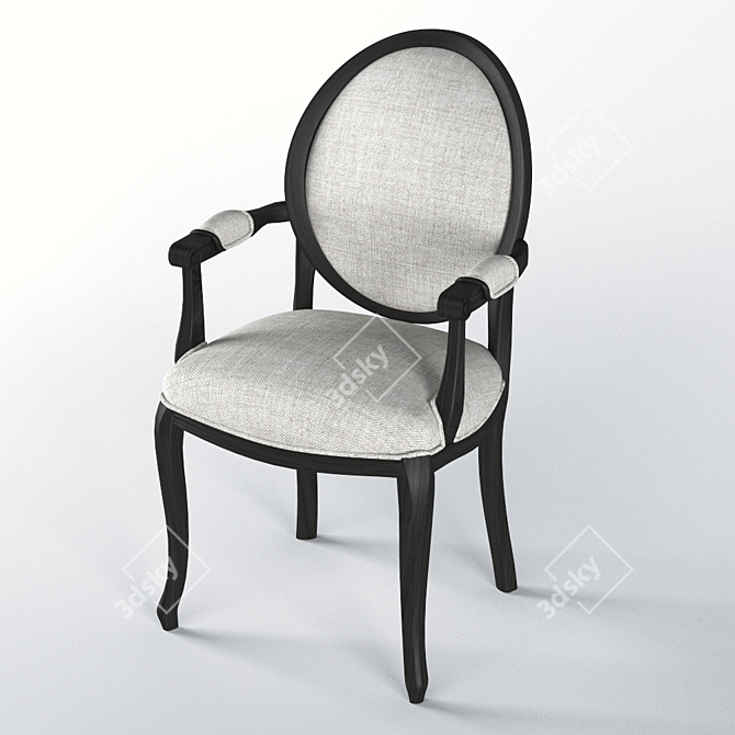 Elegant Armrest Chair "Amadeus 3D model image 1