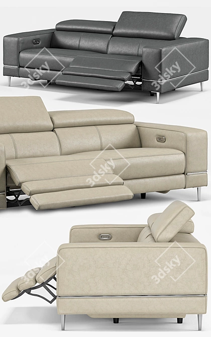 Bergamo Motion Sofa - Contemporary Comfort 3D model image 2