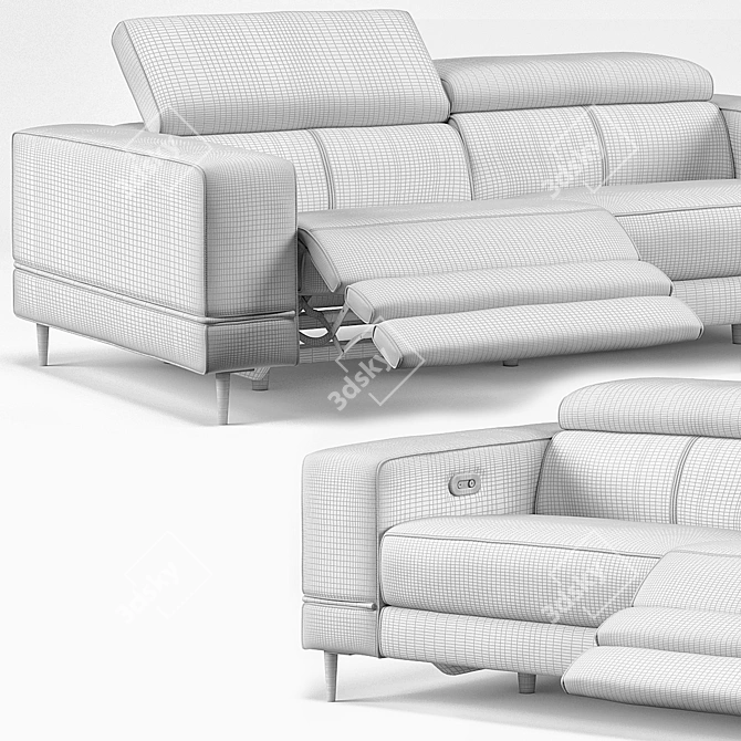 Bergamo Motion Sofa - Contemporary Comfort 3D model image 3