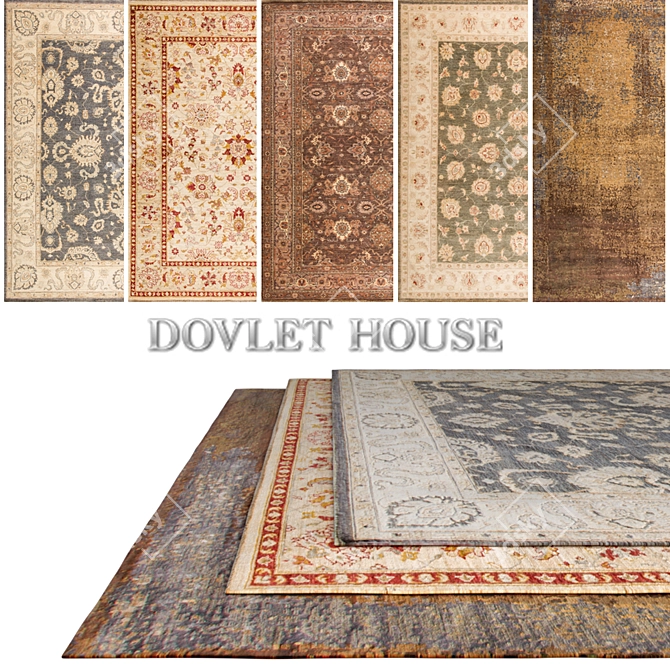 DOVLET HOUSE Carpets Set - Part 214 3D model image 1