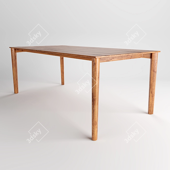 Artisan Fin Set: Stylish Table & Chair 3D model image 3