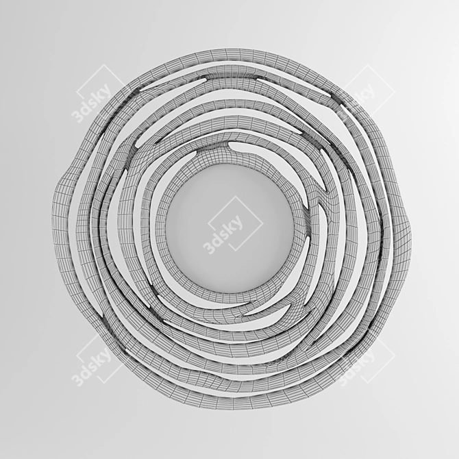 Silver Framed Mirror - M-art 3D model image 3