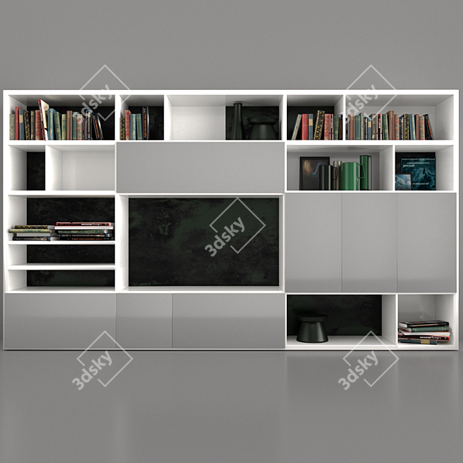 Elegant Italian Modular System 3D model image 1