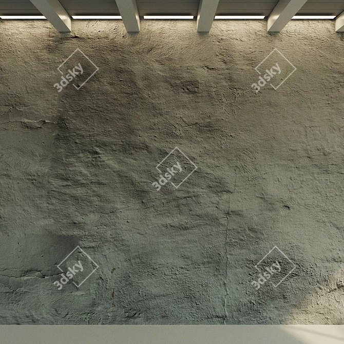 Aged Stucco Light 4 3D model image 2