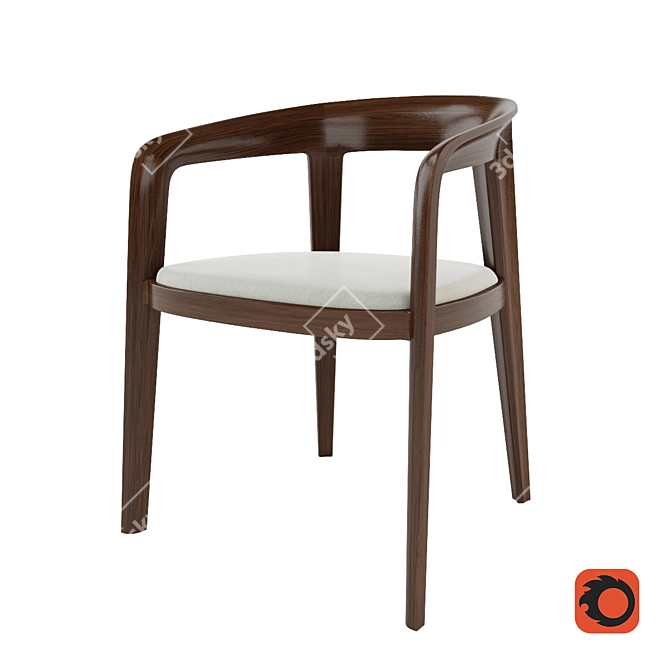 Sleek and Stylish Bernhardt Design Corvo Chair 3D model image 1