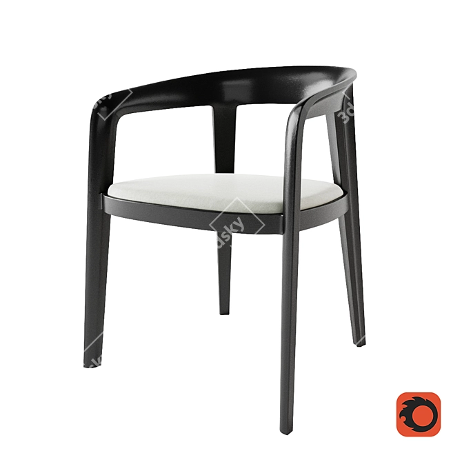 Sleek and Stylish Bernhardt Design Corvo Chair 3D model image 2