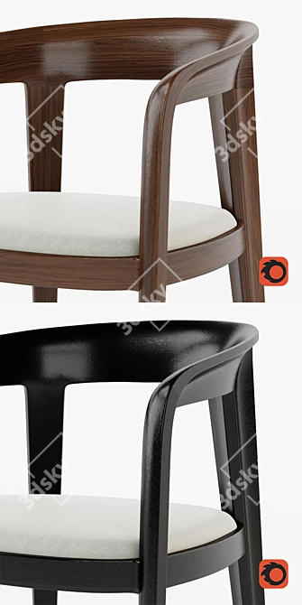 Sleek and Stylish Bernhardt Design Corvo Chair 3D model image 3