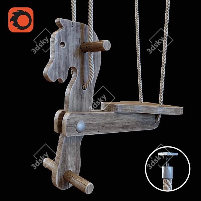 Joyful Ride Rocking Horse 3D model image 1