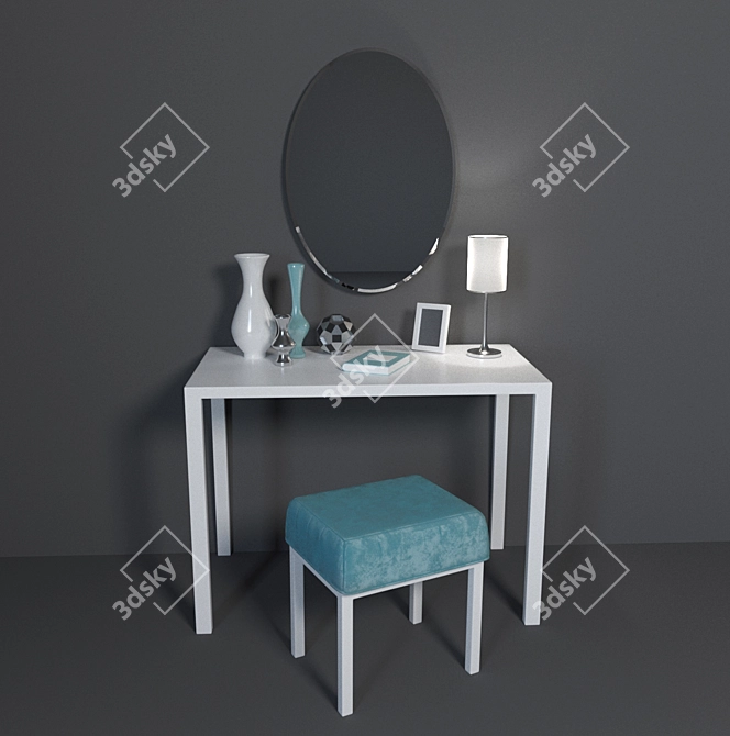 Elegant Home Décor Set 3D model image 1