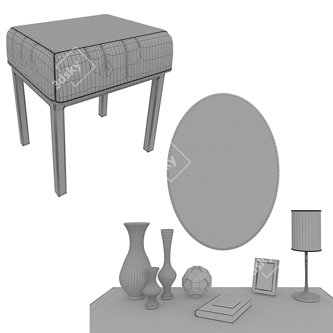 Elegant Home Décor Set 3D model image 2