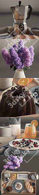 Morning Delights Breakfast Set 3D model image 2