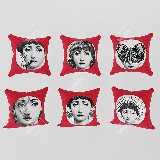 Lina Cavalieri Decorative Pillow 3D model image 1