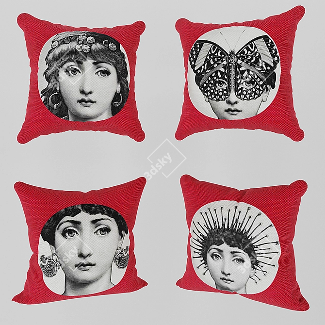 Lina Cavalieri Decorative Pillow 3D model image 2