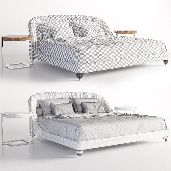 SHELL Bed - Unparalleled Comfort 3D model image 2