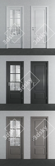 Xn Series Profildoors: 4 Interior Doors Set 3D model image 2