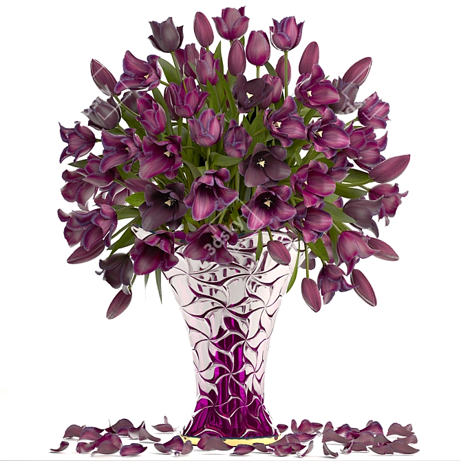 Spring Tulip Bouquet 3D model image 1