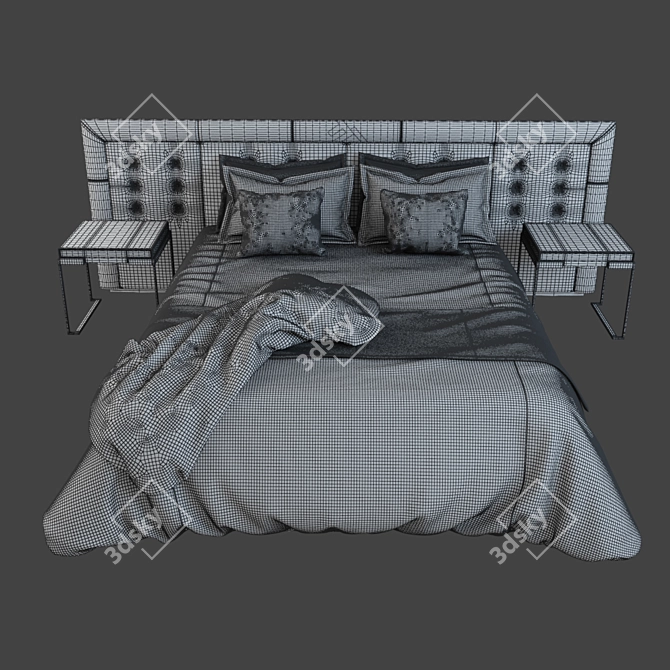 Fendi Casa Bed Pincio - Luxurious and Stylish 3D model image 3