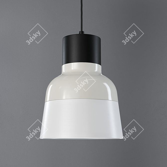 Milan Inspired Two-Toned Pendant 3D model image 1