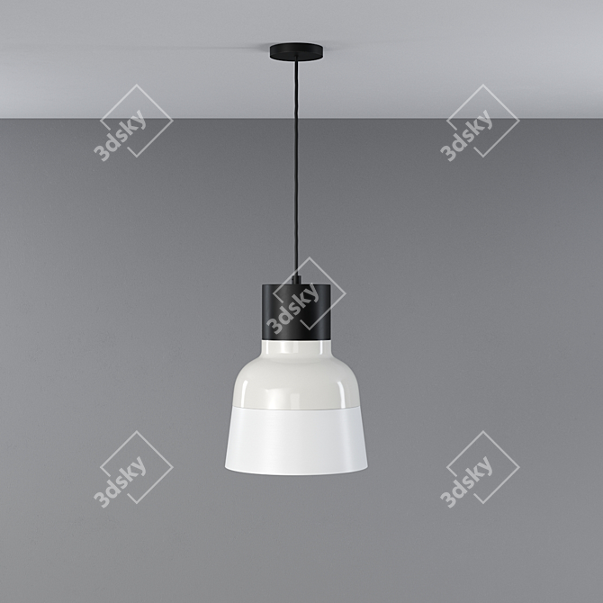 Milan Inspired Two-Toned Pendant 3D model image 2