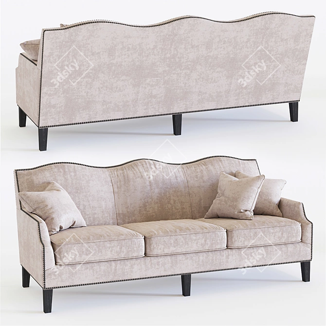 Elegant Eichholtz Merlin Sofa 3D model image 1