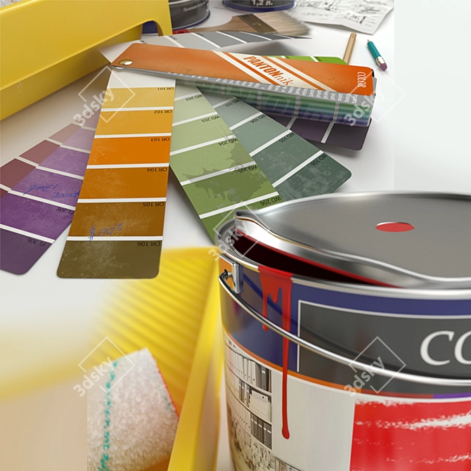 Vibrant Coat Paint 3D model image 2