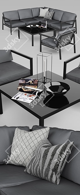 Brafab Belforb Metal Outdoor Furniture Set 3D model image 2