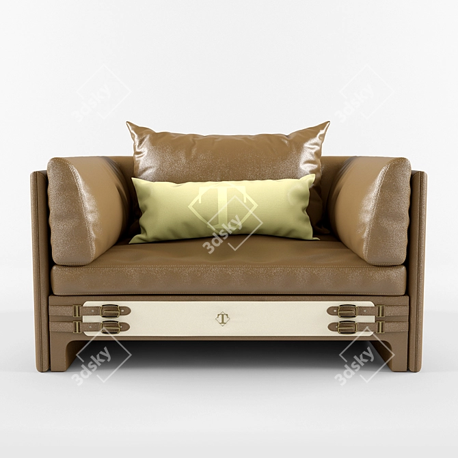Luxury Armchair: Numero Tre 3D model image 1