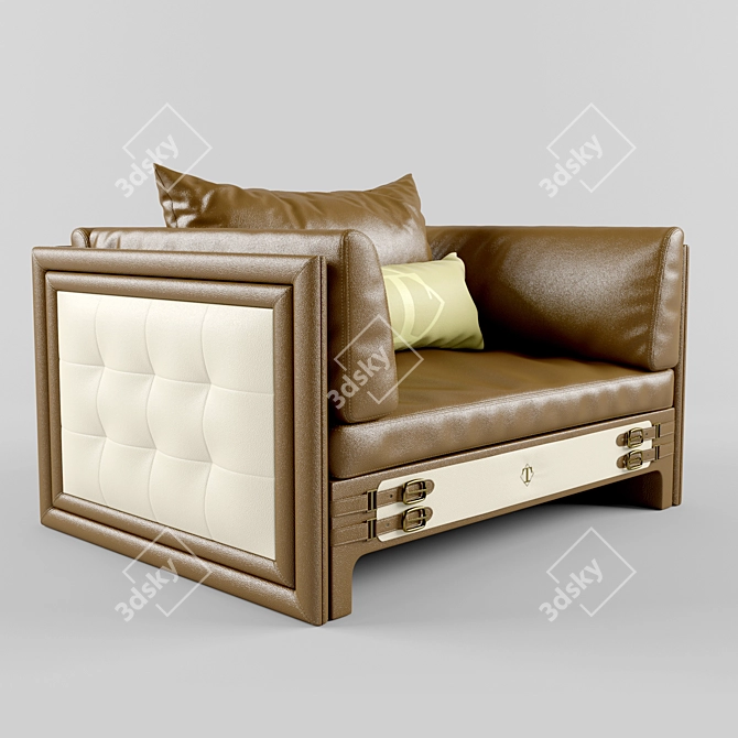 Luxury Armchair: Numero Tre 3D model image 2