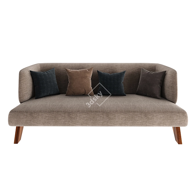 Elegant Minotti Creed Lounge Sofa 3D model image 2