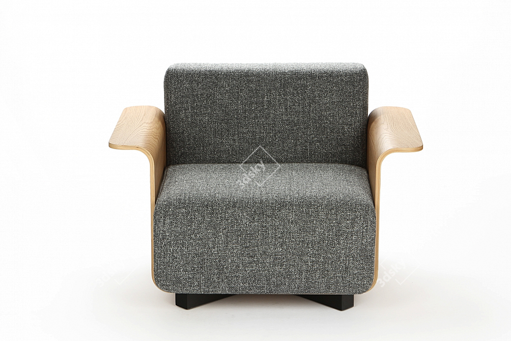 Modern Pebble Chair 3D model image 2