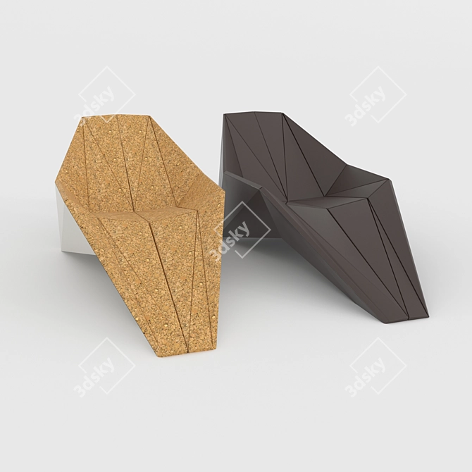 Futuristic Xarp Lounge Chair 3D model image 1