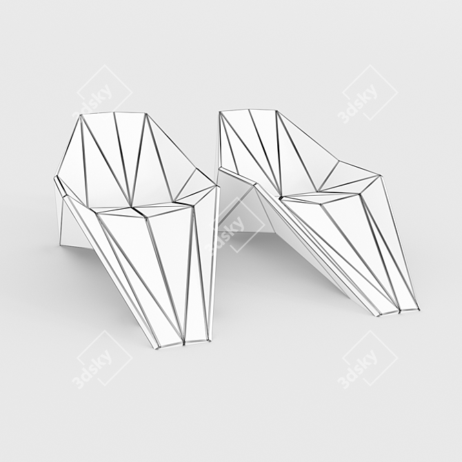 Futuristic Xarp Lounge Chair 3D model image 3