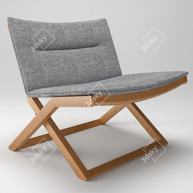 Title: Modern Wooden Swedese Chair 3D model image 1