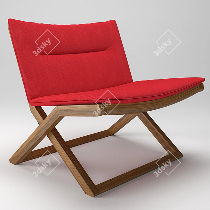 Title: Modern Wooden Swedese Chair 3D model image 3