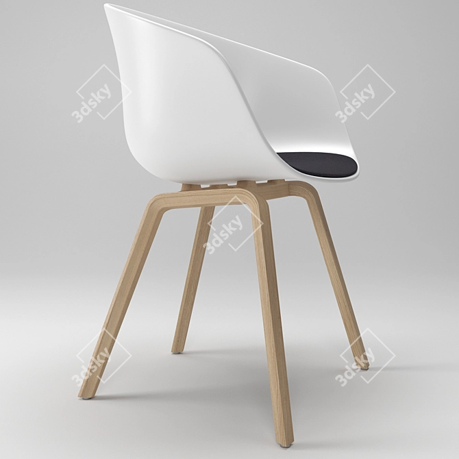 Sleek Scandinavian Style: About A Chair 22 3D model image 3