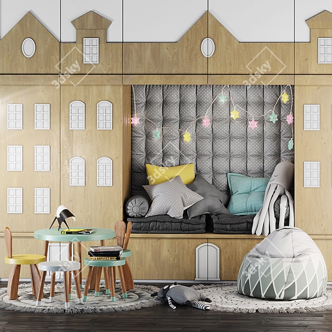 Dreamy Kids Room Set 3D model image 1