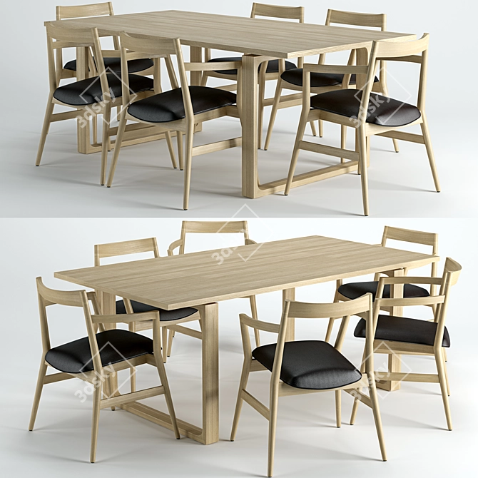Elegant and Functional Dobra Chair 3D model image 2
