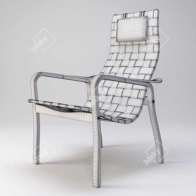 Swedese Primo Chair: Sleek Comfort 3D model image 2