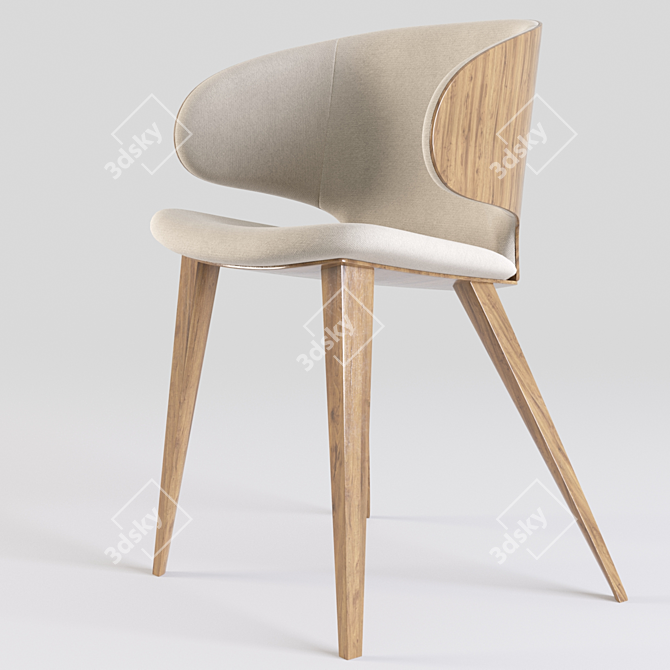 Elegant Harper Chair: Timeless Comfort. 3D model image 2