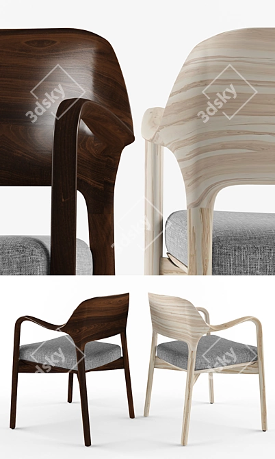 Title: Elegant Porada Ella Chair 3D model image 2