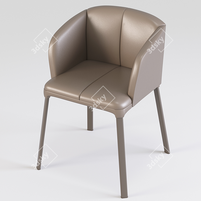 Elegant Dining Chair 3D model image 1