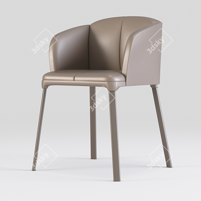 Elegant Dining Chair 3D model image 2