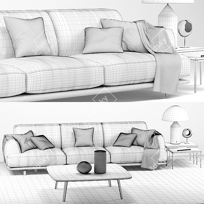 Madison Sofa: Italian Design Elegance 3D model image 3