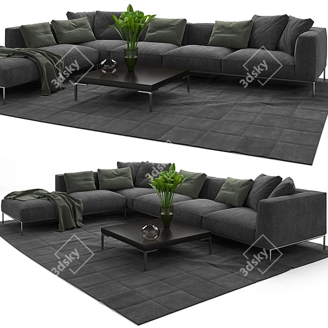 Contemporary Comfort: FRANK SOFA 3D model image 2