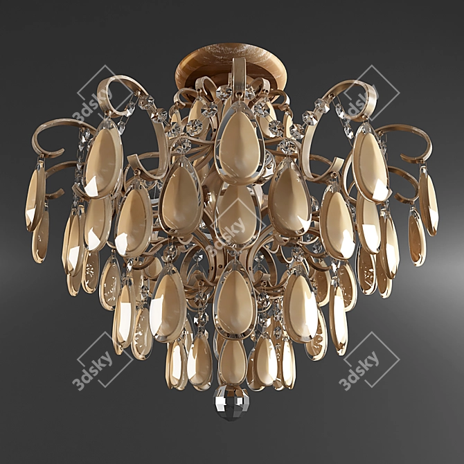 Elegant Freya Pendant Light 3D model image 2