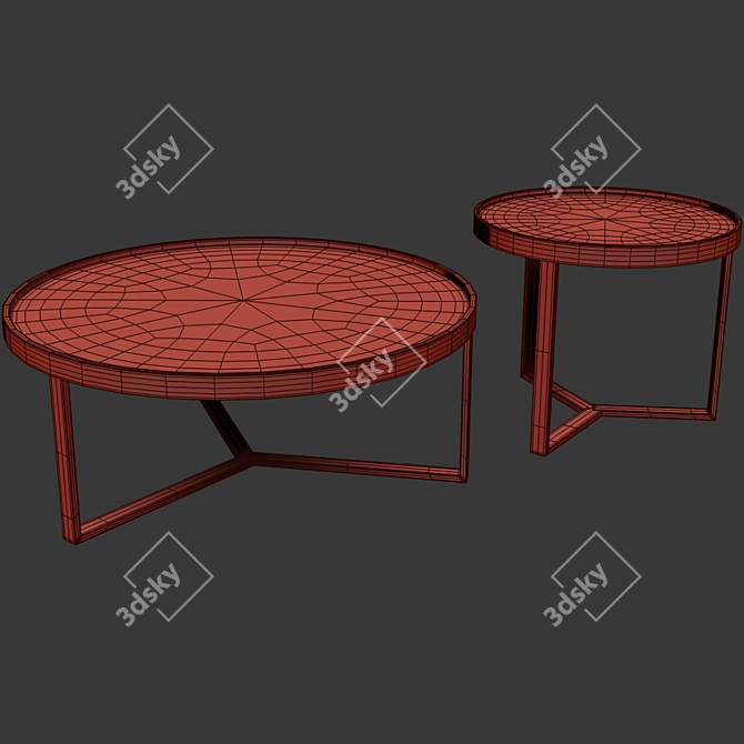 Elegant Aula Coffee Tables 3D model image 3